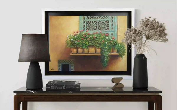 Kiss of Geranium and Morning Painting, A Real Style Masterpiece Kiss of Geranium and Morning Painting, A Real Style Masterpiece