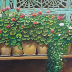 Kiss of Geranium and Morning Painting, A Real Style Masterpiece