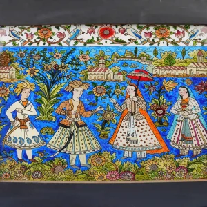 The Engagement Ceremony A Vibrant Reverse Painting Masterpiece