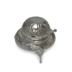 Caviar Dish Handcrafted Silver Plated Embossed