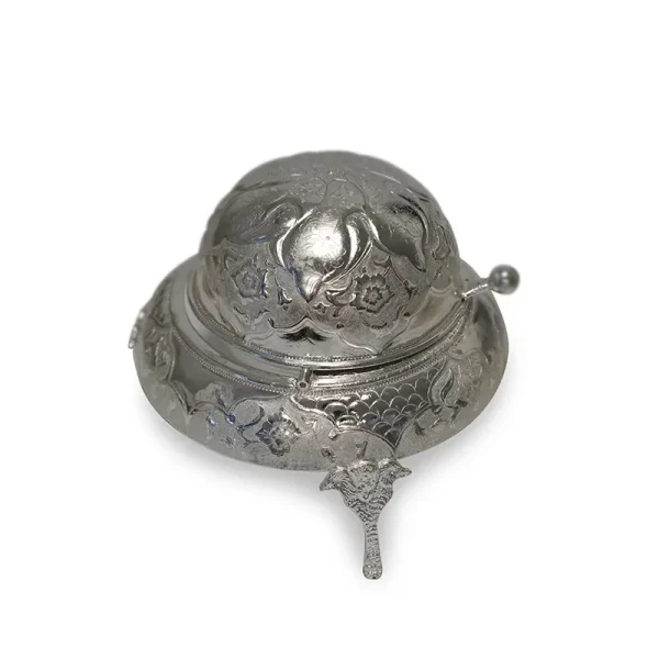 Caviar Dish Handcrafted Silver Plated Embossed