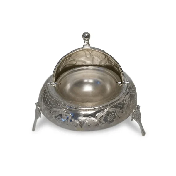 Caviar Dish Handcrafted Silver Plated Embossed