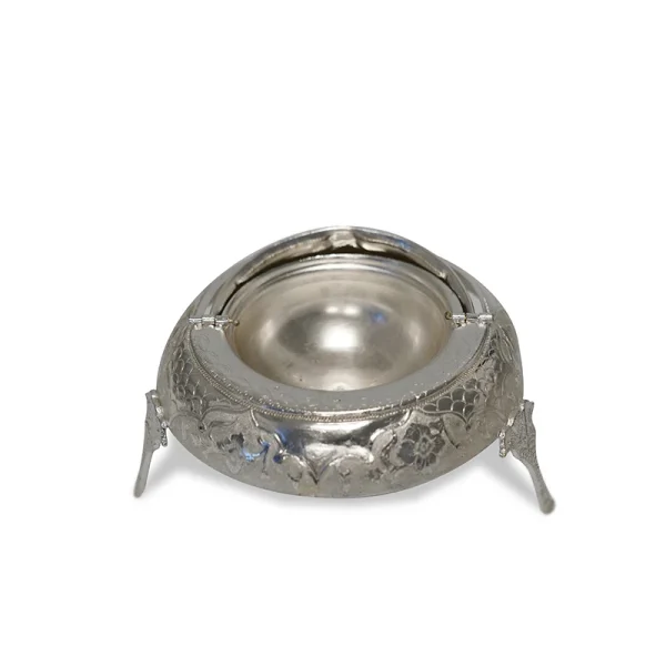 Caviar Dish Handcrafted Silver Plated Embossed