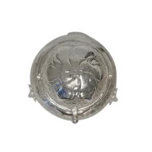 Caviar Dish Handcrafted Silver Plated Embossed